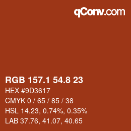 Color code: RGB 157.1 54.8 23 | qconv.com