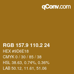 Color code: RGB 157.9 110.2 24 | qconv.com