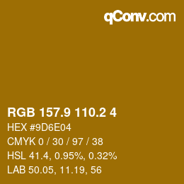 Color code: RGB 157.9 110.2 4 | qconv.com