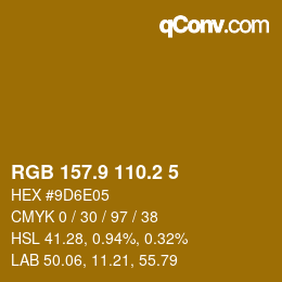 Color code: RGB 157.9 110.2 5 | qconv.com