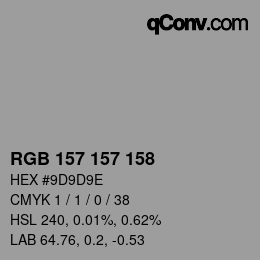 Color code: RGB 157 157 158 | qconv.com