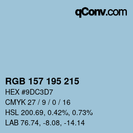 Color code: RGB 157 195 215 | qconv.com
