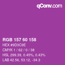 Color code: RGB 157 60 158 | qconv.com