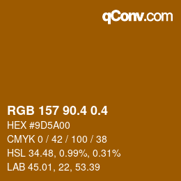 カラーコード: RGB 157 90.4 0.4 | qconv.com