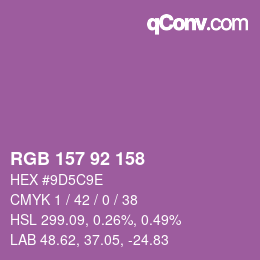 颜色代码: RGB 157 92 158 | qconv.com