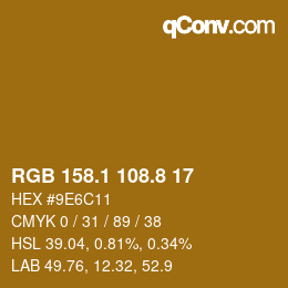 Color code: RGB 158.1 108.8 17 | qconv.com