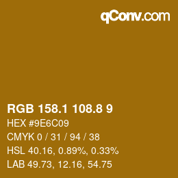 Farbcode: RGB 158.1 108.8 9 | qconv.com
