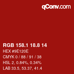 Color code: RGB 158.1 18.8 14 | qconv.com