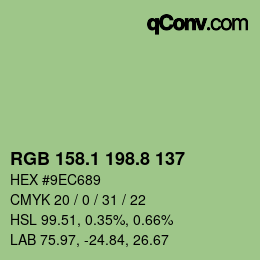 Color code: RGB 158.1 198.8 137 | qconv.com