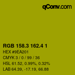 カラーコード: RGB 158.3 162.4 1 | qconv.com