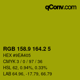 カラーコード: RGB 158.9 164.2 5 | qconv.com