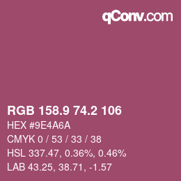 Color code: RGB 158.9 74.2 106 | qconv.com