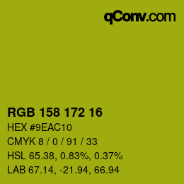 カラーコード: RGB 158 172 16 | qconv.com