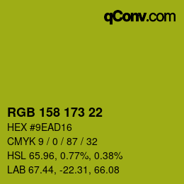 Farbcode: RGB 158 173 22 | qconv.com