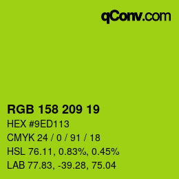Color code: RGB 158 209 19 | qconv.com