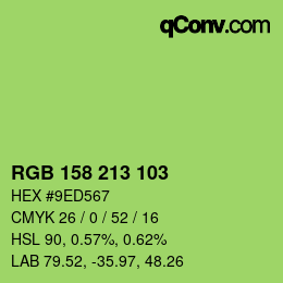 Color code: RGB 158 213 103 | qconv.com