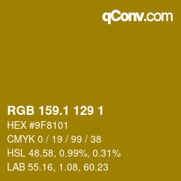 カラーコード: RGB 159.1 129 1 | qconv.com