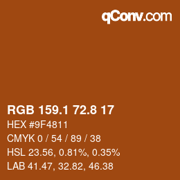 Color code: RGB 159.1 72.8 17 | qconv.com