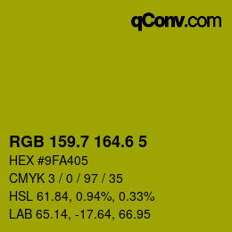 カラーコード: RGB 159.7 164.6 5 | qconv.com