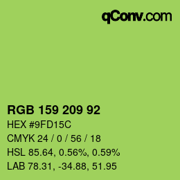 颜色代码: RGB 159 209 92 | qconv.com
