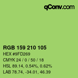 Color code: RGB 159 210 105 | qconv.com