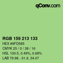 Farbcode: RGB 159 213 133 | qconv.com