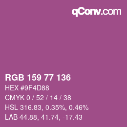 Farbcode: RGB 159 77 136 | qconv.com