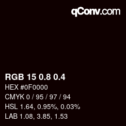 カラーコード: RGB 15 0.8 0.4 | qconv.com