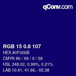 カラーコード: RGB 15 0.8 107 | qconv.com