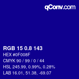カラーコード: RGB 15 0.8 143 | qconv.com
