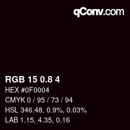 Color code: RGB 15 0.8 4 | qconv.com