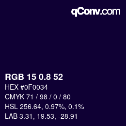 Color code: RGB 15 0.8 52 | qconv.com