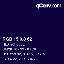 Color code: RGB 15 0.8 62 | qconv.com