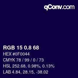 Color code: RGB 15 0.8 68 | qconv.com
