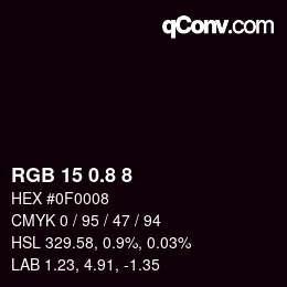 Farbcode: RGB 15 0.8 8 | qconv.com