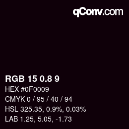 Color code: RGB 15 0.8 9 | qconv.com