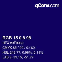 Color code: RGB 15 0.8 98 | qconv.com