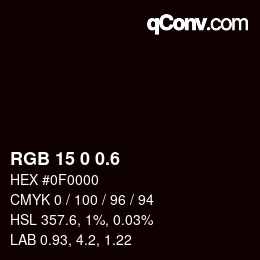 カラーコード: RGB 15 0 0.6 | qconv.com