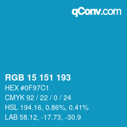 Color code: RGB 15 151 193 | qconv.com