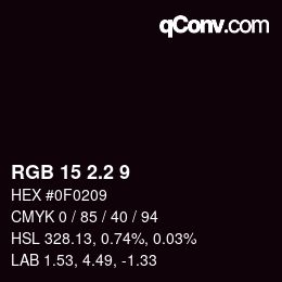 Color code: RGB 15 2.2 9 | qconv.com