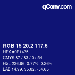 カラーコード: RGB 15 20.2 117.6 | qconv.com