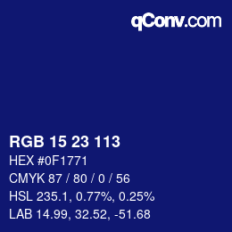 Color code: RGB 15 23 113 | qconv.com
