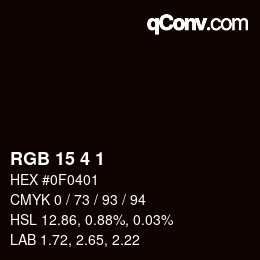 Color code: RGB 15 4 1 | qconv.com