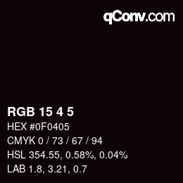 Color code: RGB 15 4 5 | qconv.com