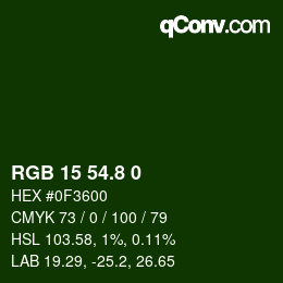 Color code: RGB 15 54.8 0 | qconv.com