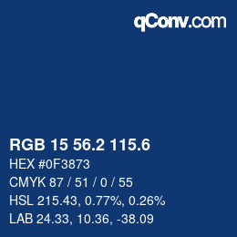 カラーコード: RGB 15 56.2 115.6 | qconv.com