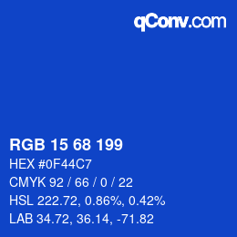 Color code: RGB 15 68 199 | qconv.com