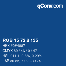 Color code: RGB 15 72.8 135 | qconv.com