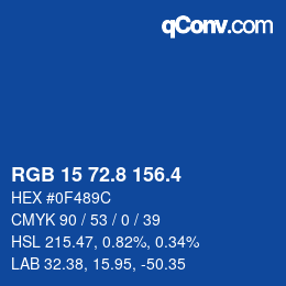 カラーコード: RGB 15 72.8 156.4 | qconv.com