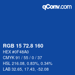 Código de color: RGB 15 72.8 160 | qconv.com